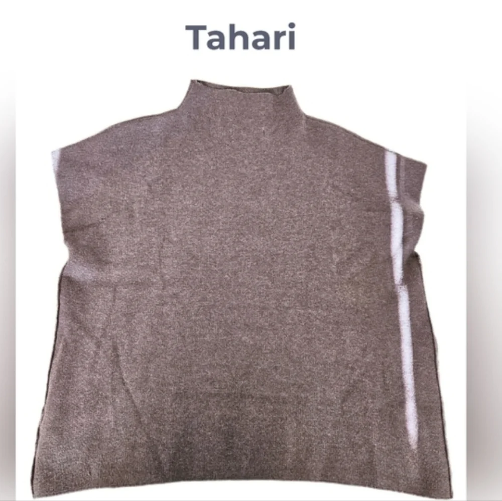 Tahari Grey Turtleneck Sweater🖤Monochrome Basics - Picture 2 of 6